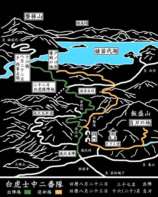 2012年9月 飯盛山に白虎隊が辿った道案内図設置